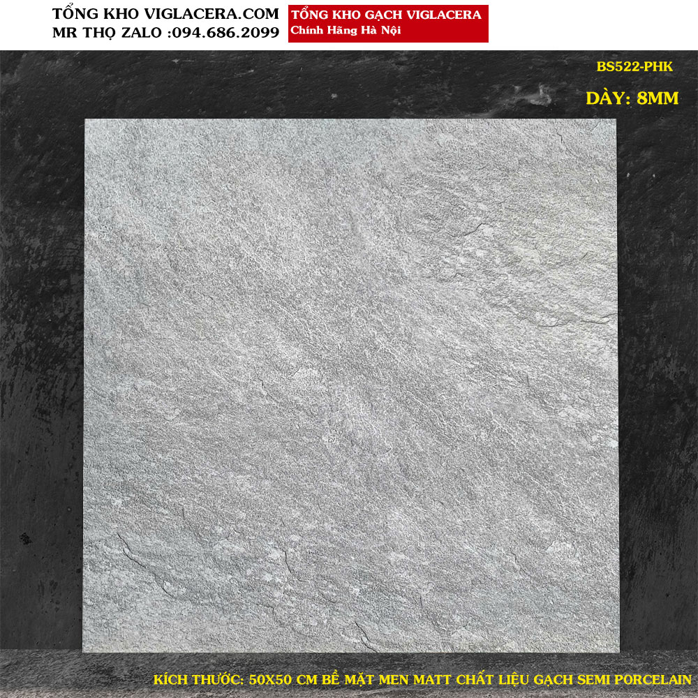 Gạch lát sân vườn 50x50 Viglacera BS522 Loại A1
